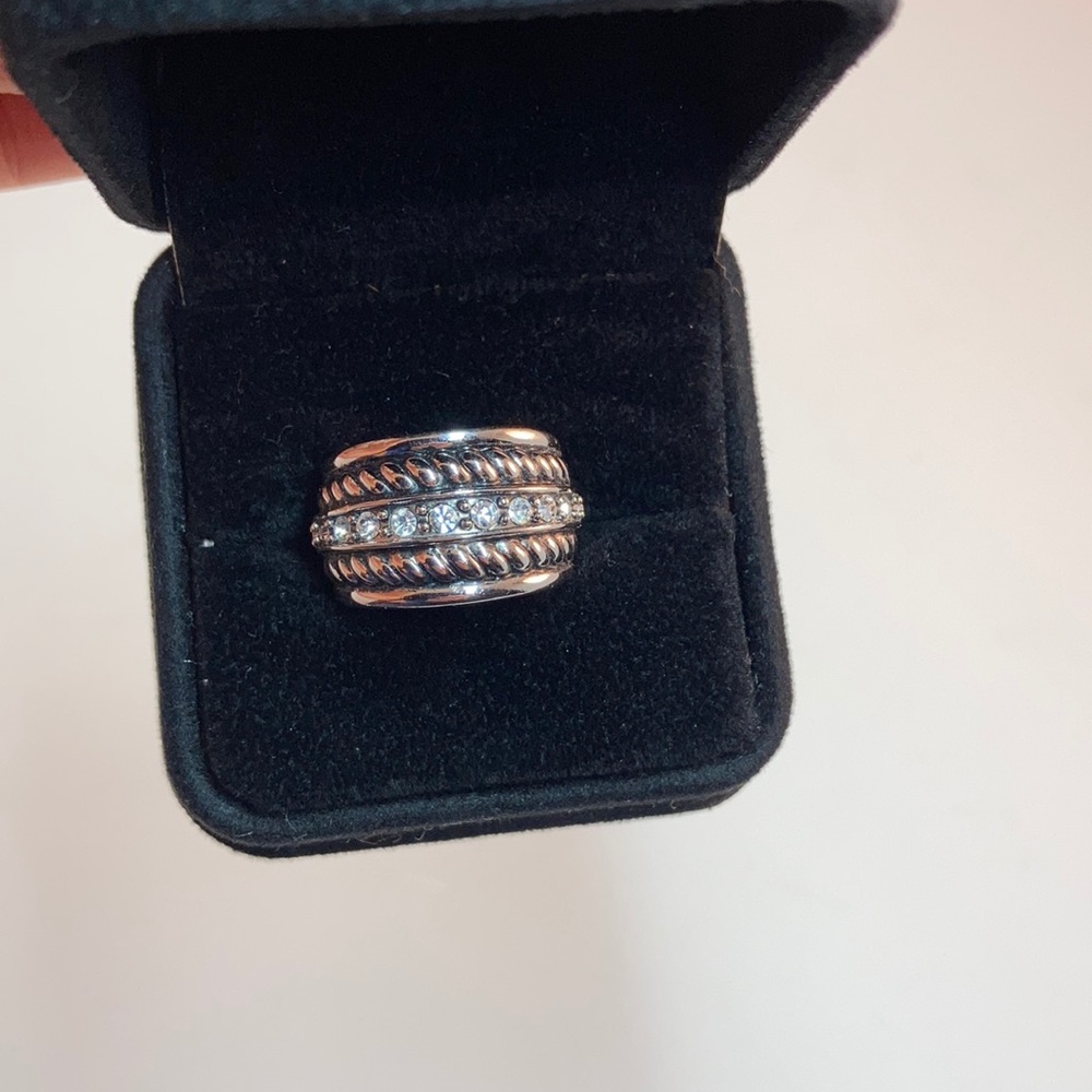 Lia Sophia Silver Rhinestone Ring